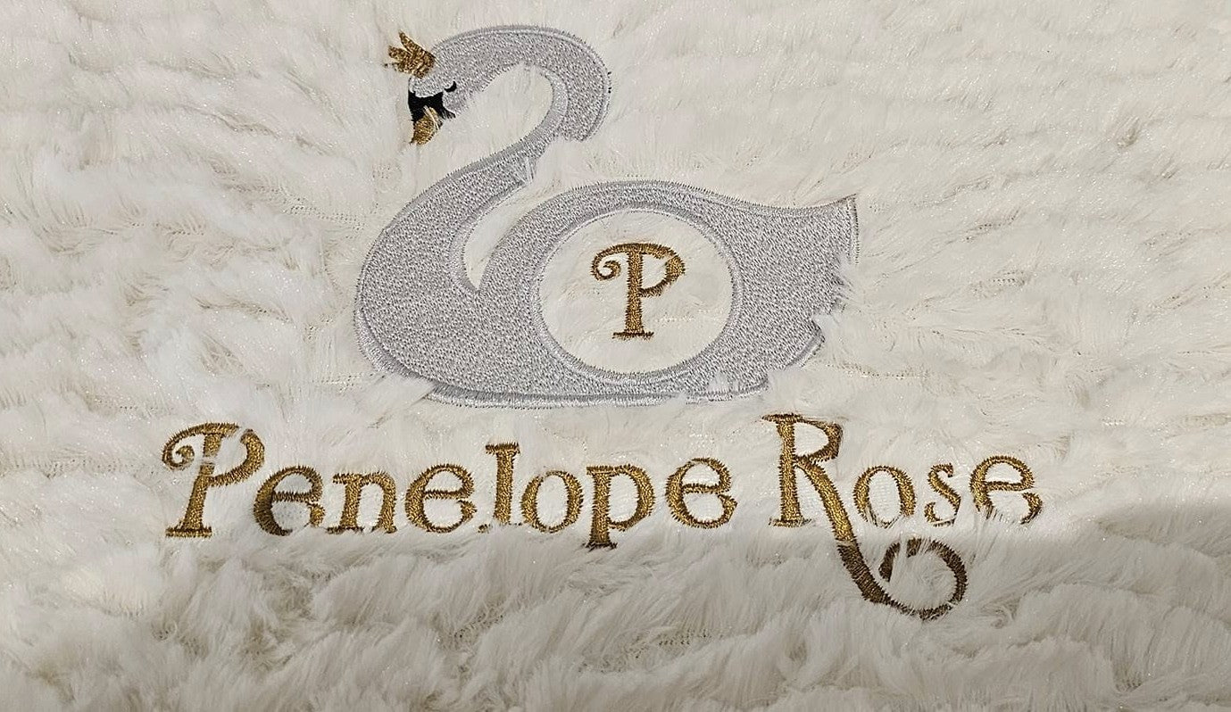 Personalised Swan baby blanket