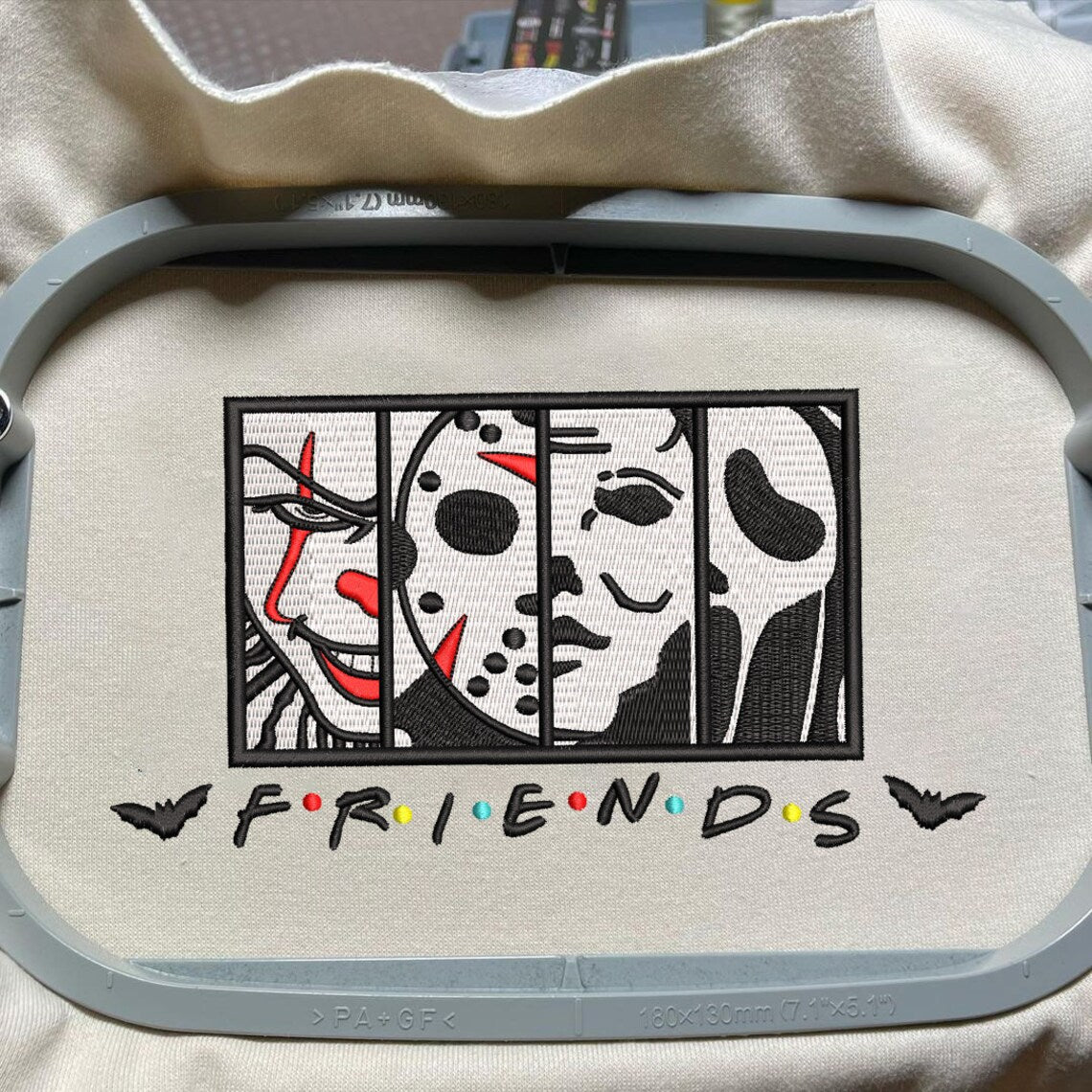 Embroidered Halloween Friends Sweatshirt - Hawkswell Designs