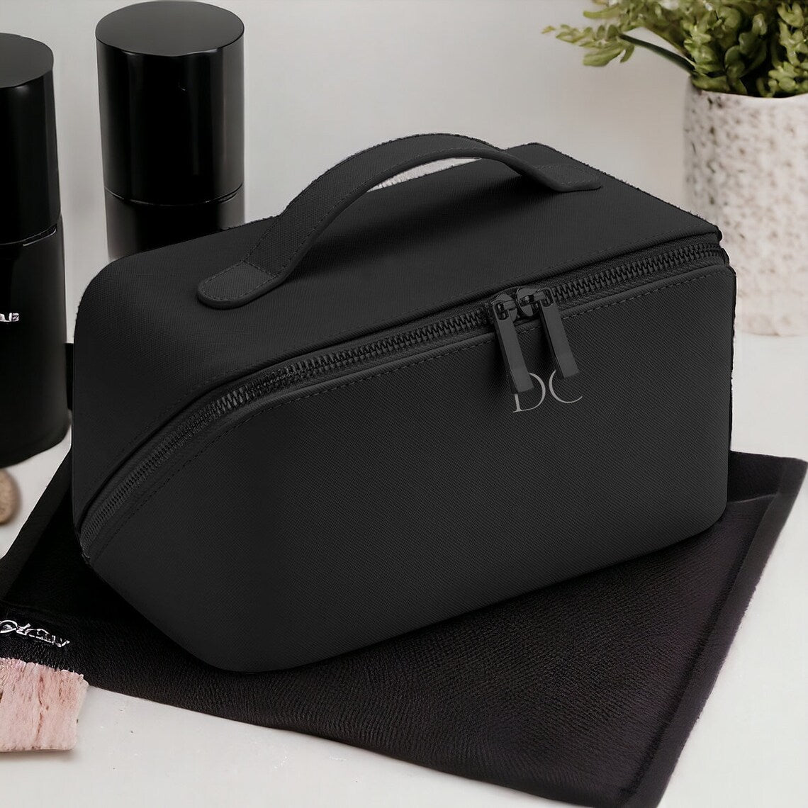 Personalised monogram cosmetic bag