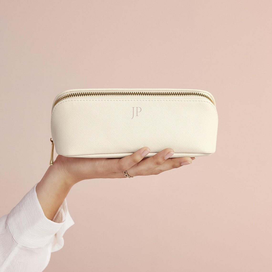 Personalised monogram cosmetic bag