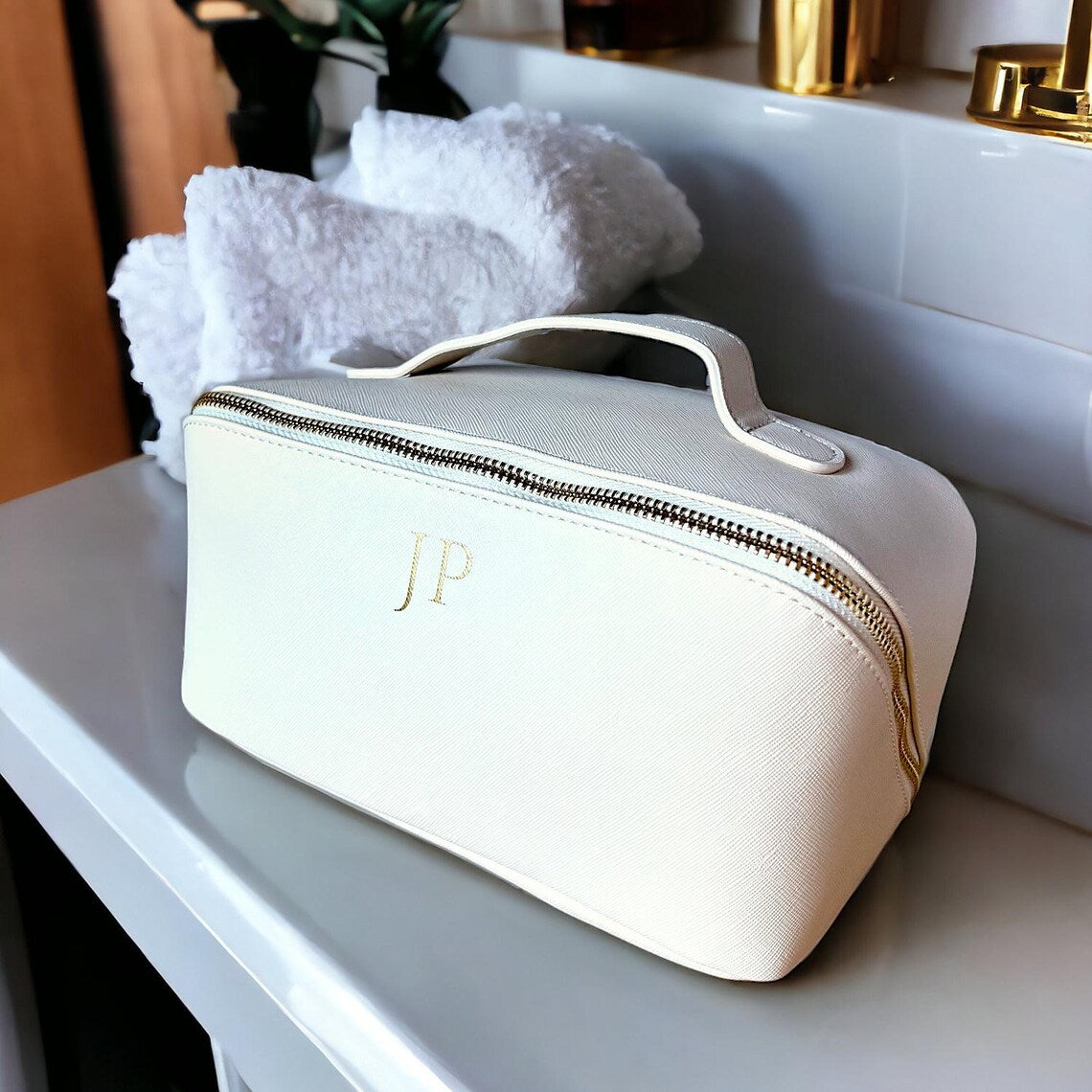 Personalised monogram cosmetic bag