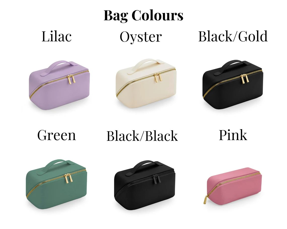 Personalised monogram cosmetic bag