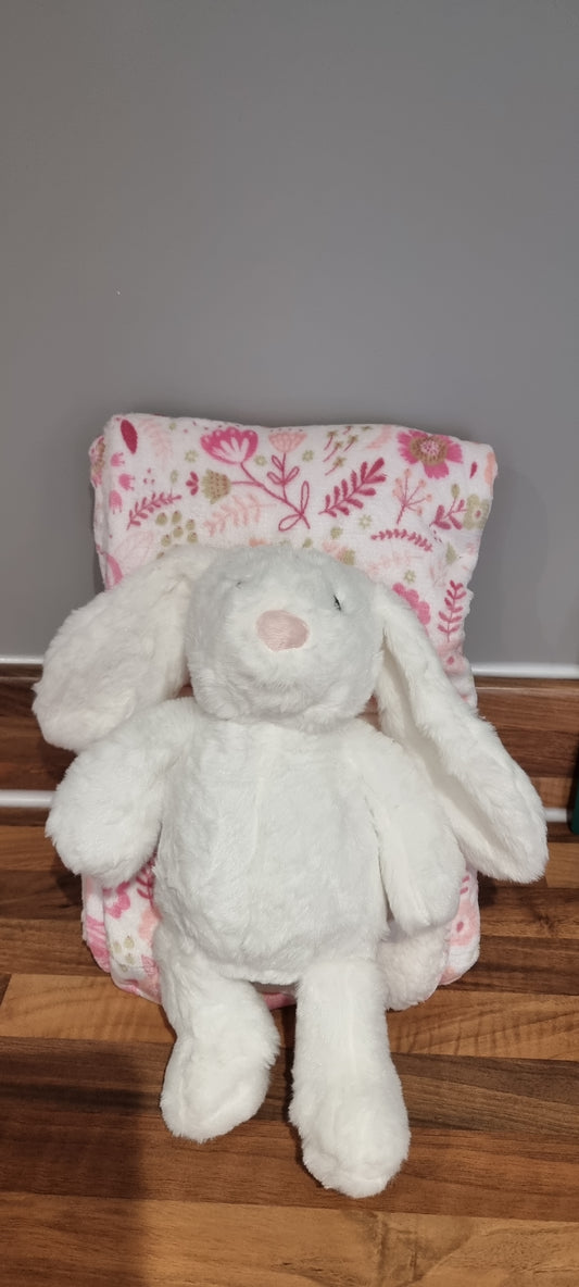 Super Soft Bunny Teddy and Blanket Set