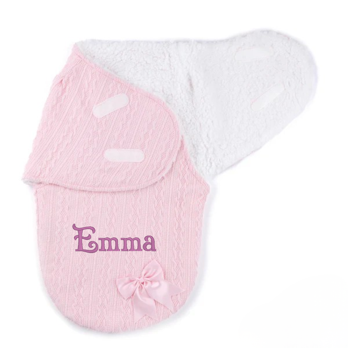 Personalised Newborn Swaddle Wrap – Soft Baby Cocoon Blanket with Name – New Baby Gift