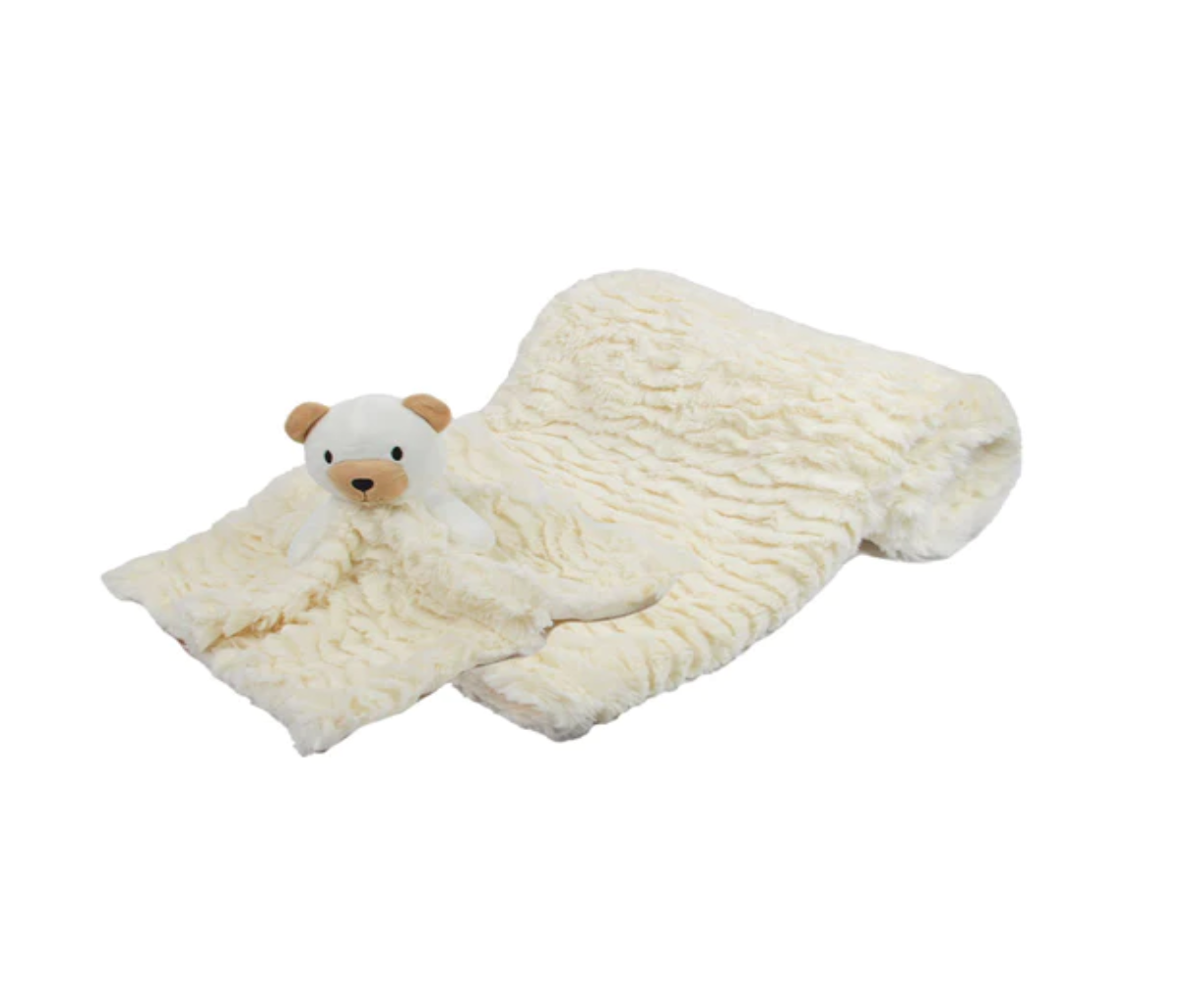 Personalised Cream Bear Comforter & Wrap Set