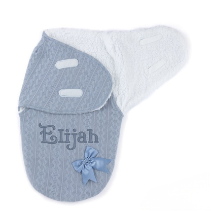 Personalised Newborn Swaddle Wrap – Soft Baby Cocoon Blanket with Name – New Baby Gift