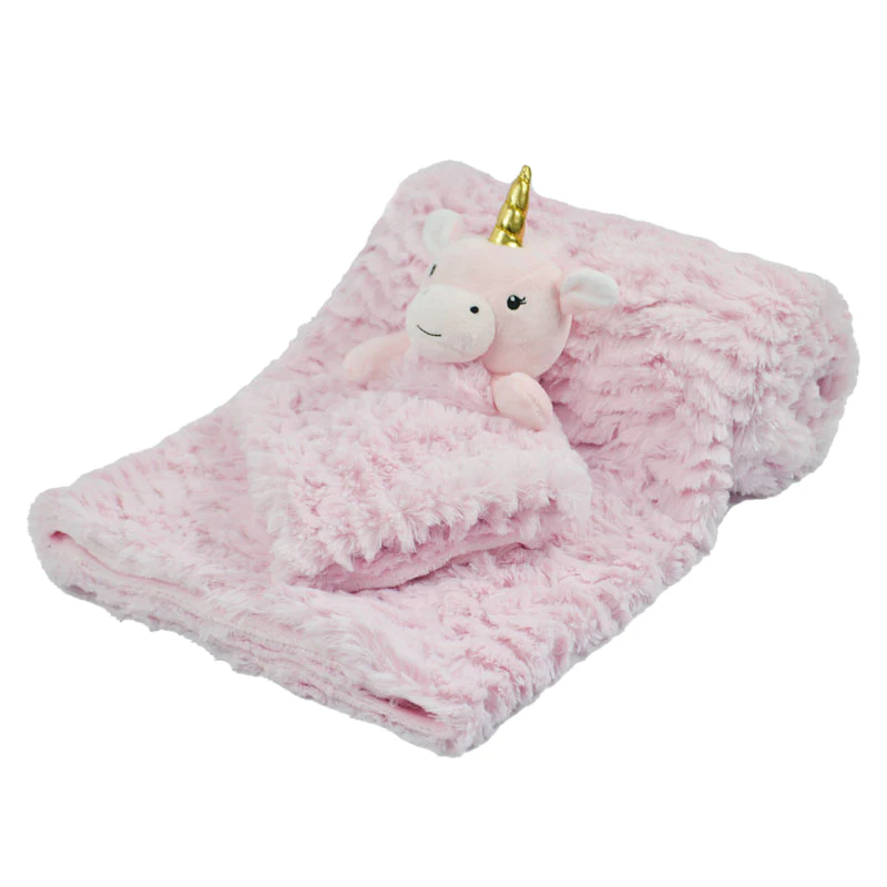 Personalised Lavender Pink Unicorn Comforter & Wrap Set