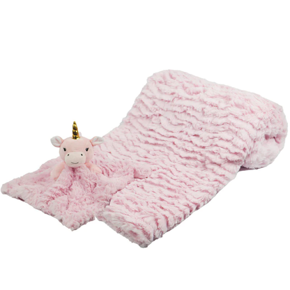 Personalised Lavender Pink Unicorn Comforter & Wrap Set