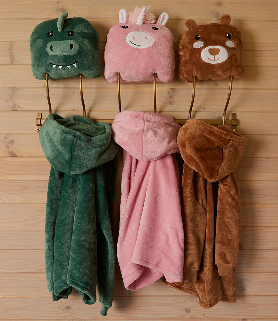Bear Character Cushion Hooded Blanket