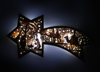 Large Nativity Star Decoration