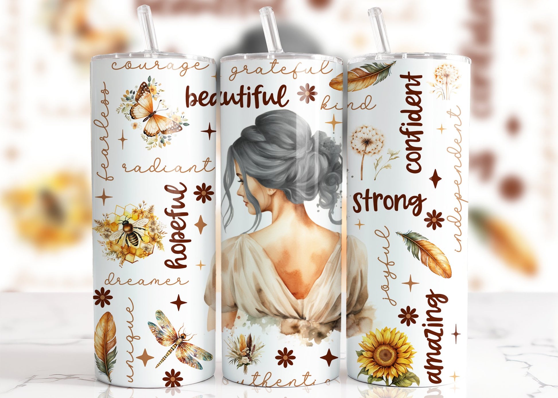 Affirmation Gray Tumbler - Hawkswell Designs