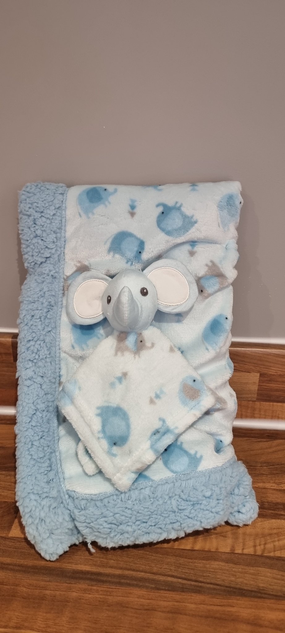 Blue Elephant Comforter and Blanket Set - Hawkswell Designs