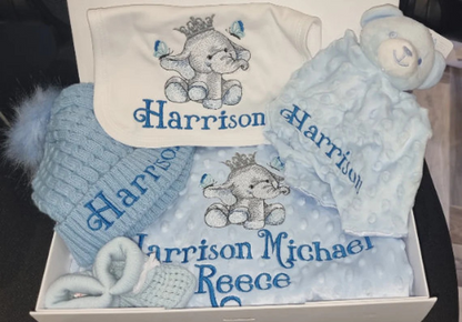 Personalised Embroidered Baby Gift Box