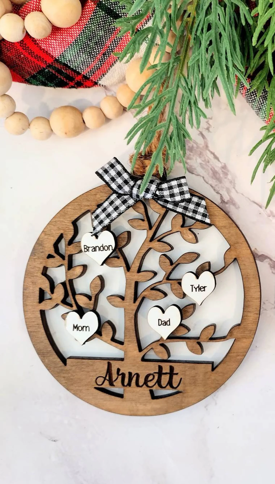 Personalised Family Christmas Ornament.