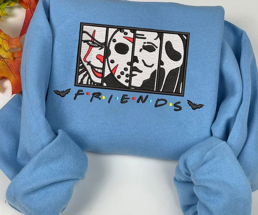 Embroidered Halloween Friends Sweatshirt - Hawkswell Designs