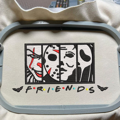 Embroidered Halloween Friends Sweatshirt - Hawkswell Designs