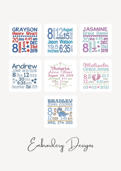 Personalised Baby Name Teddy Bear – Custom Birth Keepsake Plush Gift