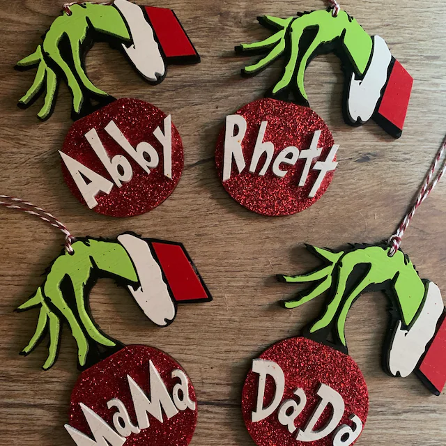 Personalised Grinch Bauble