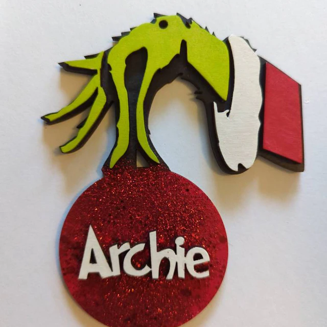 Personalised Grinch Bauble