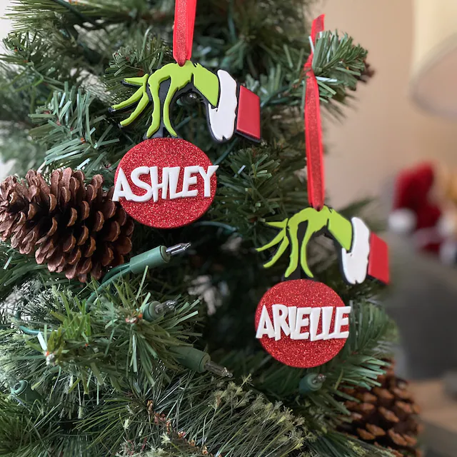 Personalised Grinch Bauble