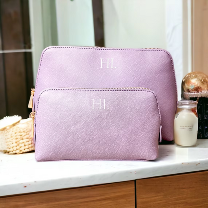 Personalised monogram cosmetic bag