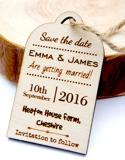 Luggage Tag Wedding Save The Dates