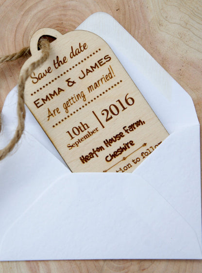 Luggage Tag Wedding Save The Dates