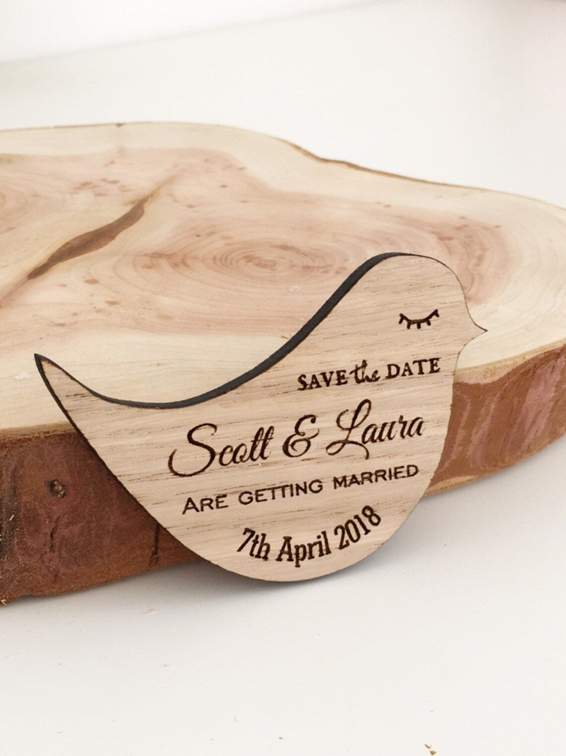 Wooden Bird Save The Dates