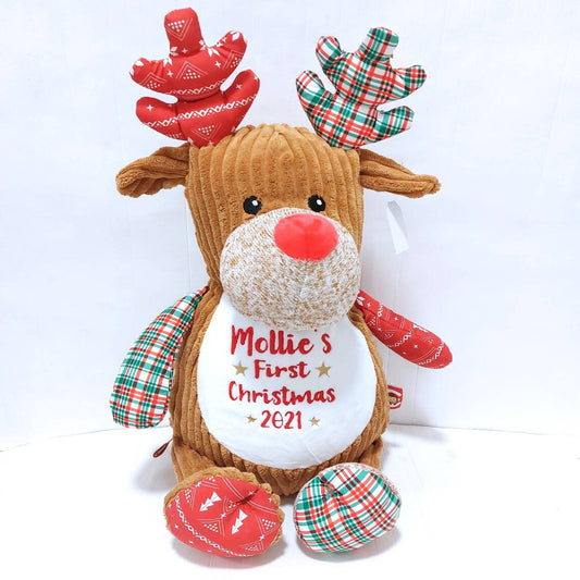 Personalised Reindeer Christmas Teddy