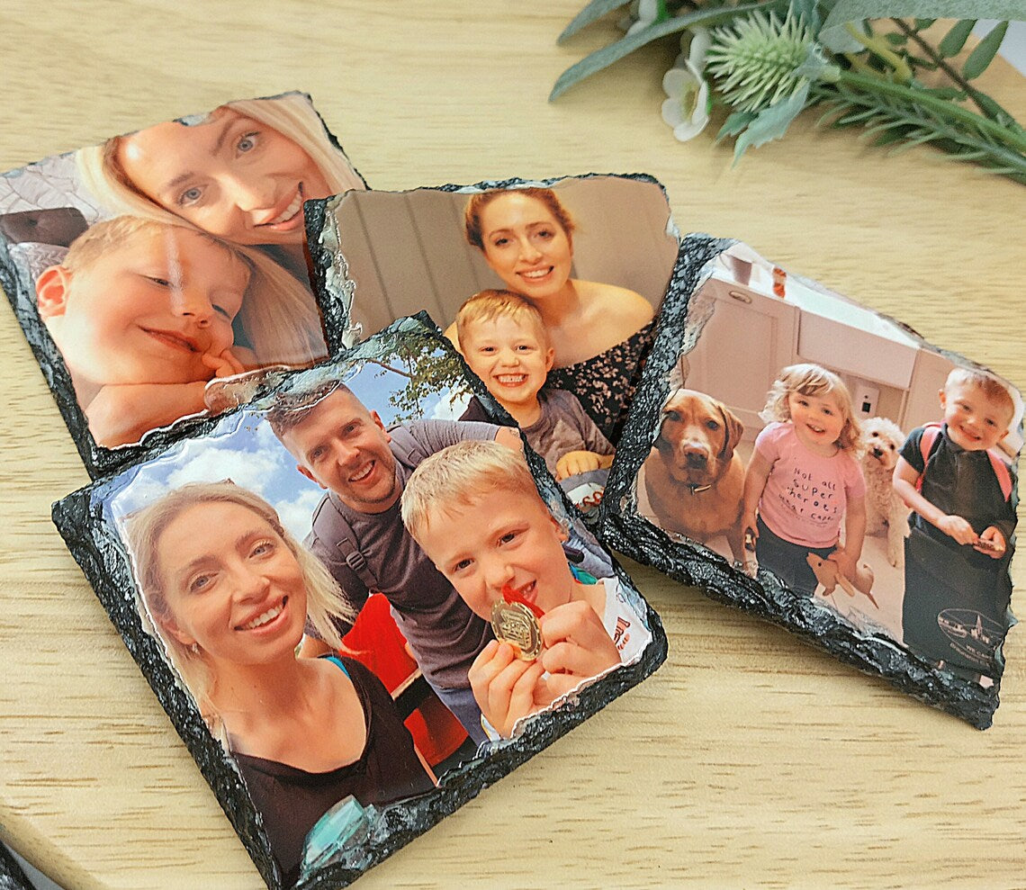 Photo Slate Coaster (9cm)