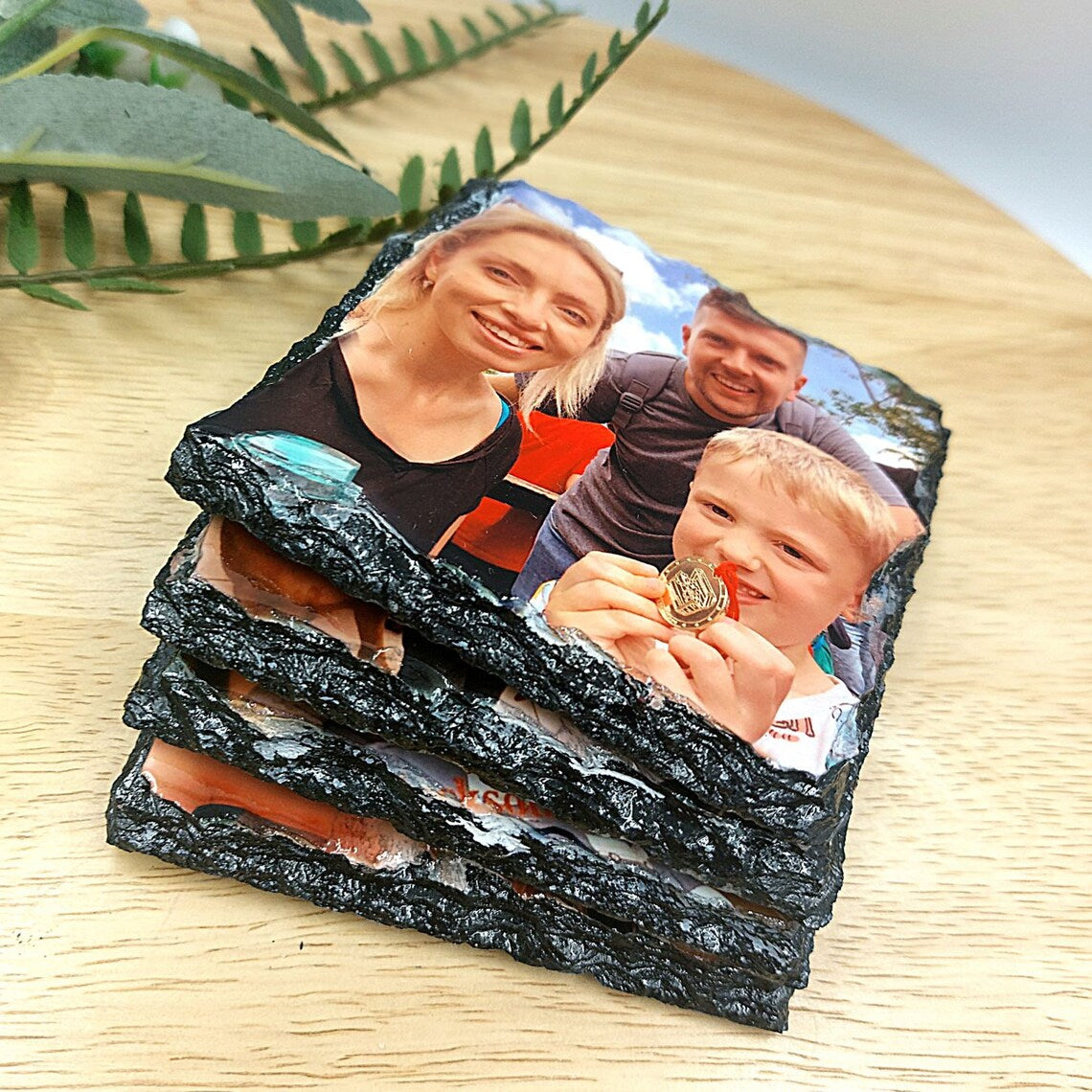 Photo Slate Coaster (9cm)