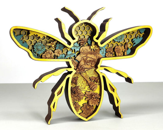 Laser Cut 3D Bee