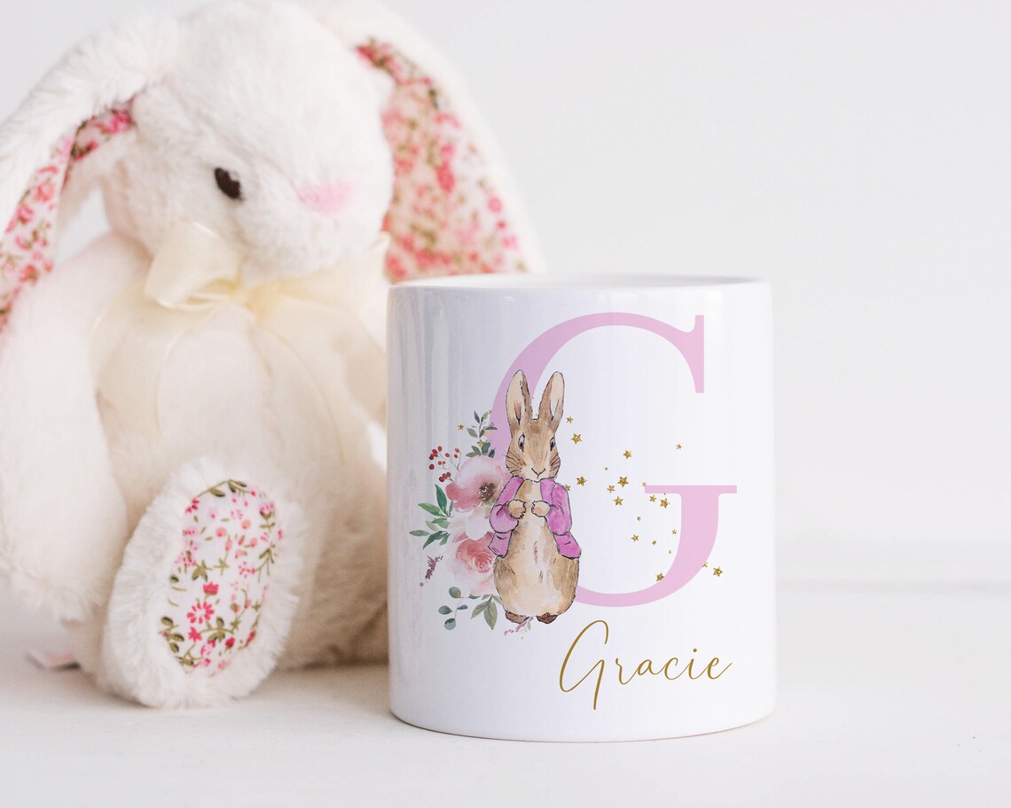 Personalised Pink Bunny Rabbit money box