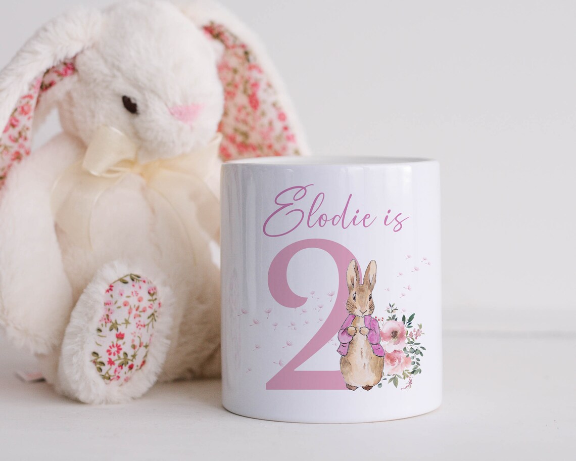 Personalised Pink Bunny money box