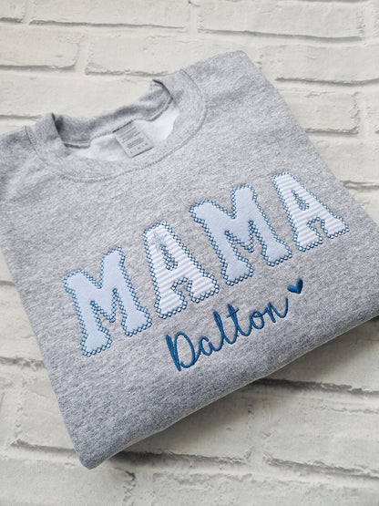 MAMA Embroidered Baby Clothes Sweatshirt