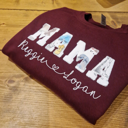 MAMA Embroidered Baby Clothes Sweatshirt