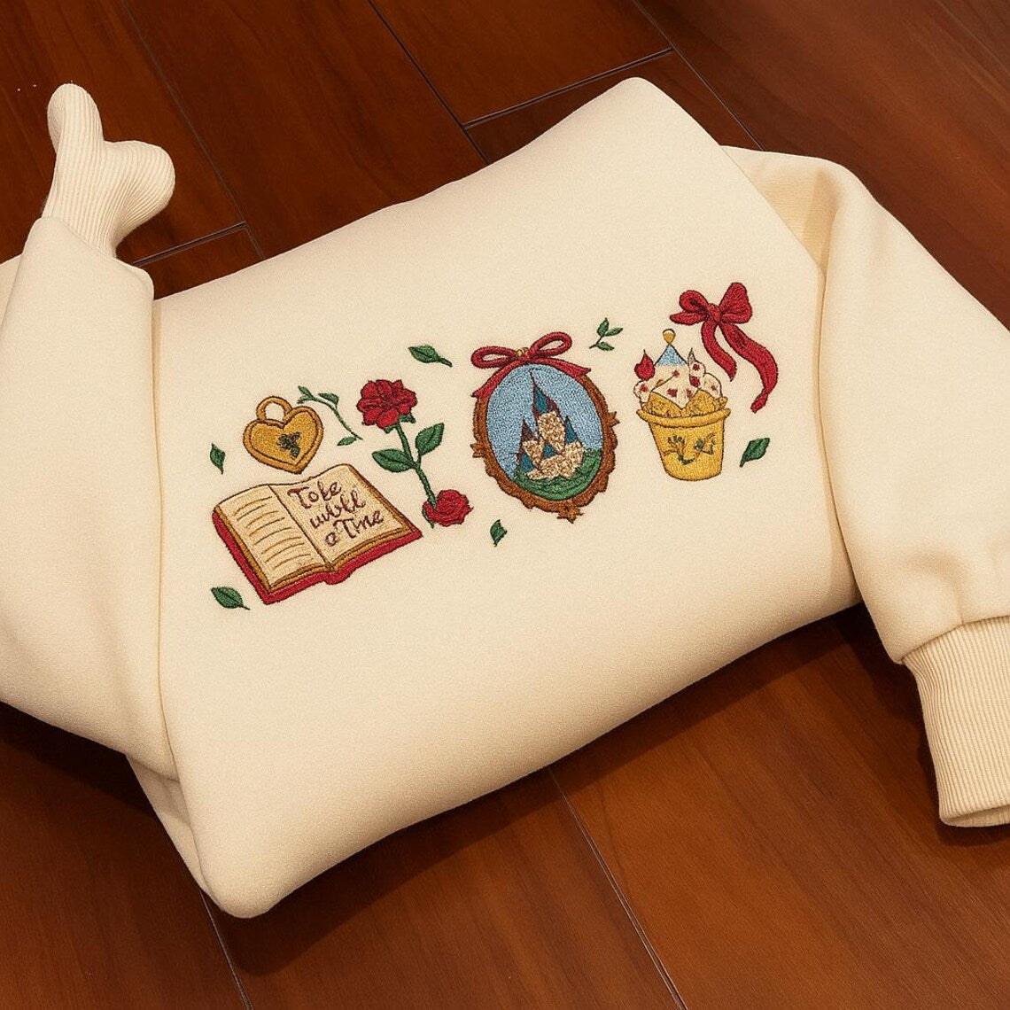 ✨ “Tale as Old as Time” Embroidered Sweatshirt ✨
