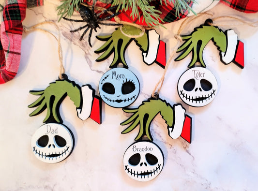 Personalised Grinch Ornaments