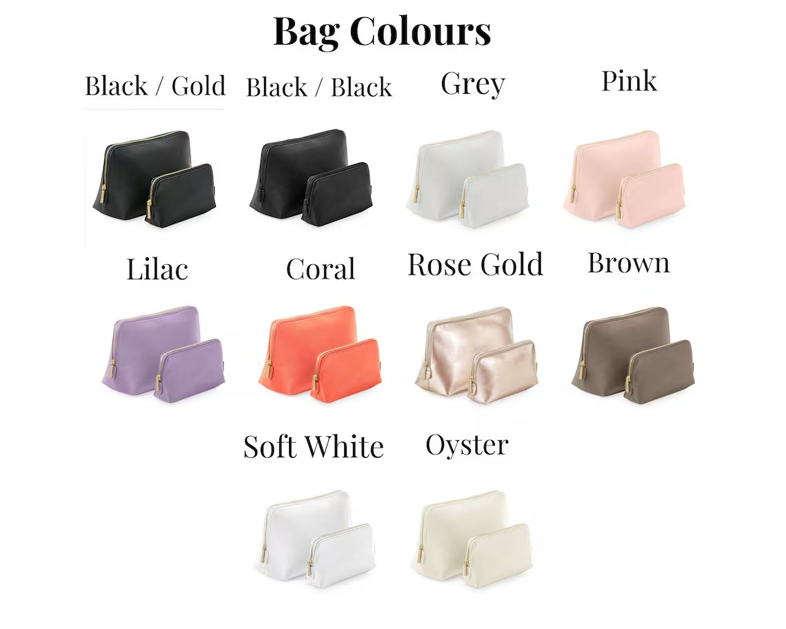 Personalised monogram cosmetic bag