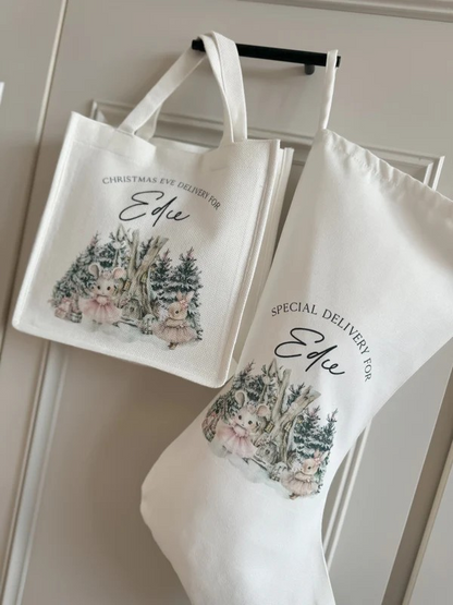 Personalised Santa sack, Woodland Bunny