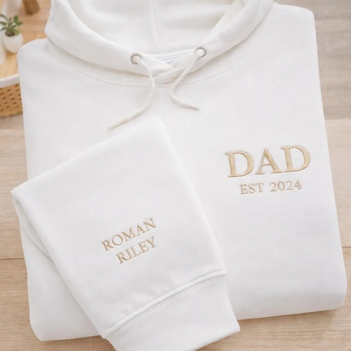 Personalised “DAD Est. Year” Embroidered Hoodie