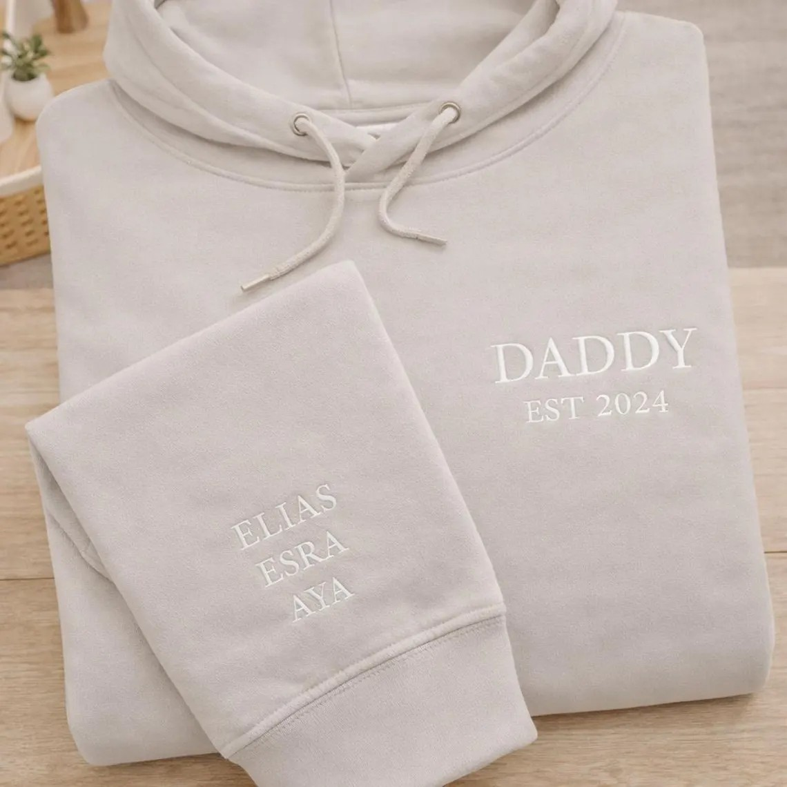 Personalised “DAD Est. Year” Embroidered Hoodie