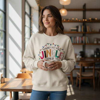 🎄✨ "Probably Just Gonna Jingle Some of the Way (I’m Tired)" Sweatshirt ✨🎄