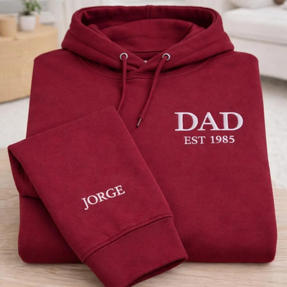 Personalised “DAD Est. Year” Embroidered Hoodie