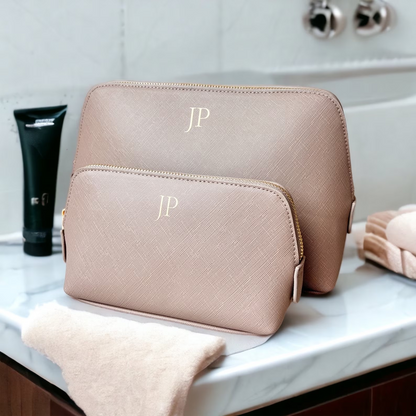 Personalised monogram cosmetic bag