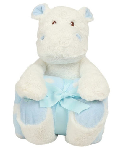 Personalised Hippo Soft Toy with Blanket